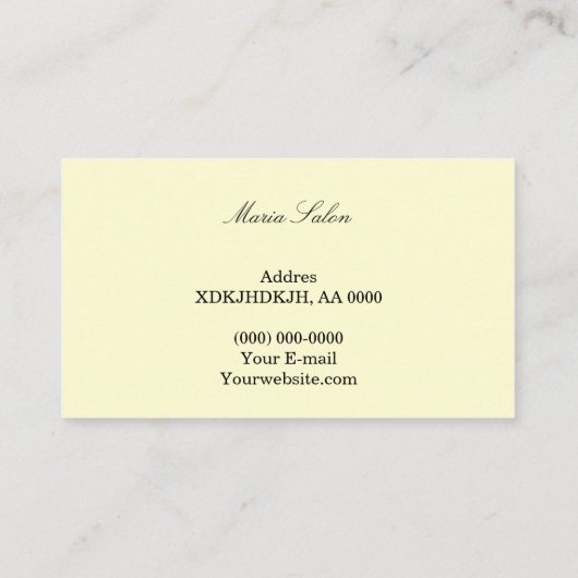 Gold glitter Silve waterverf Visitekaartje (Achterkant)