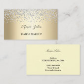 Gold glitter Silve waterverf Visitekaartje (Voorkant / Achterkant)