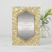 Gold Glitter Silver Glam verjaardagsfeest elk even Kaart (Staand voorkant)