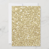 Gold Glitter Silver Glam verjaardagsfeest elk even Kaart (Achterkant)