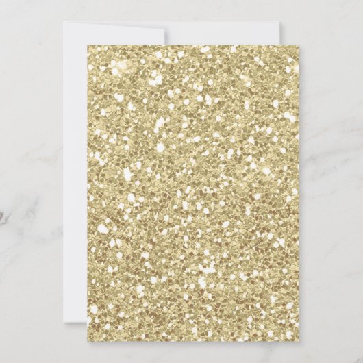Gold Glitter Silver Glam verjaardagsfeest elk even Kaart (Achterkant)
