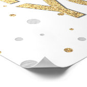 Gold Glitter Silver Print Confetti Hartelijk dank (Hoek)