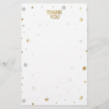 Gold Glitter Silver Print Confetti Hartelijk dank