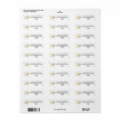 Gold Glitter Silver Print Confetti Hartelijk dank Etiket (Full Sheet)
