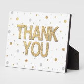 Gold Glitter Silver Print Confetti Hartelijk dank Fotoplaat (Zijkant)