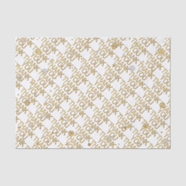 Gold Glitter Silver Print Confetti Hartelijk dank Tissuepapier