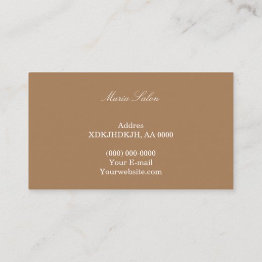 Gold glitter Silver waterverf Visitekaartje (Achterkant)