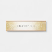 Gold Glitter Simple Design Moderne Sjabloon elegan Deurbordje (Voorkant)