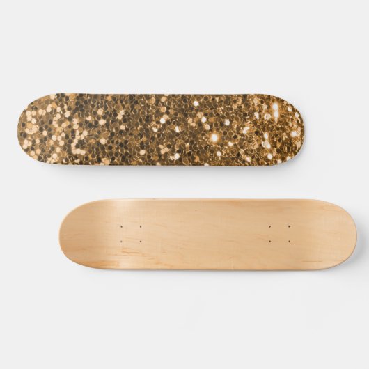 Gold Glitter Skateboard (Horizontaal)