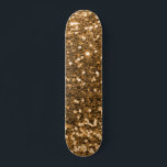 Gold Glitter Skateboard<br><div class="desc">Creëer uw eigen aangepaste skateboard met uw eigen afbeeldingen en tekst.</div>