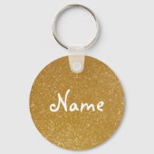 Gold glitter sleutelhanger met faux glimmers (Voorkant)