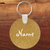 Gold glitter sleutelhanger met faux glimmers (Voorkant)