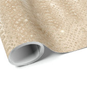 Gold Glitter Snake Skin Wrapping Paper Cadeaupapier (Rol Hoek)
