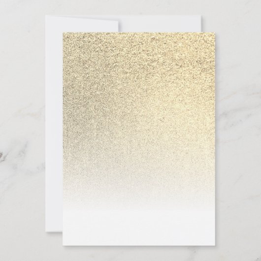 Gold Glitter Sneeuweet Drink is prettige feestdag Kaart (Achterkant)