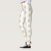 Gold Glitter Snowflake Holiday Leggings (Links)