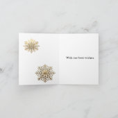  Gold Glitter Snowflake New Year logo company  Kaart (Binnen)