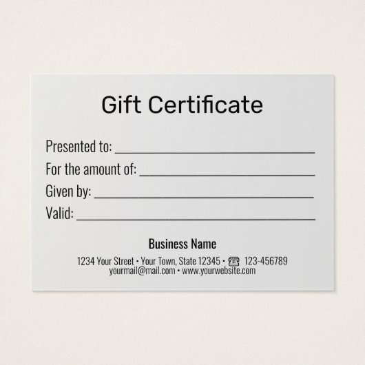 Gold Glitter Snowflakes Cadebox Black Cadeaukaart Visitekaartje (Achterkant)