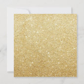 Gold Glitter Snowflakes Holiday Party Invitations Kaart (Achterkant)