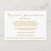 Gold Glitter Snowflakes Winter Reception Card Informatiekaartje (Achterkant)