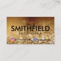 Gold Glitter Social Media Hair & Makeup Trendy