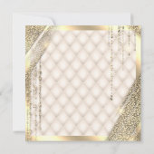 Gold Glitter Sparen de datum van de Uitnodiging va (Achterkant)