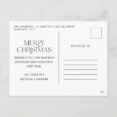 Gold glitter spargel-blauw-kerstfeest feestdagenkaart (Achterkant)