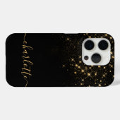 Gold Glitter Sparking Elegant Glamoureus Script Case-Mate iPhone Case (Achterkant (horizontaal))