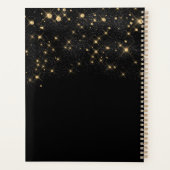 Gold Glitter Sparking Elegant Glamoureus Script Planner (Achterkant)