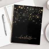 Gold Glitter Sparking Elegant Glamoureus Script Planner