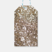 Gold Glitter Sparking Glam Girly Glitzy Cadeaulabel (Achterkant)