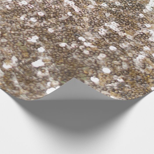 Gold Glitter Sparking Glam Girly Glitzy Cadeaupapier (Hoek)
