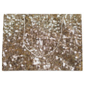 Gold Glitter Sparking Glam Girly Glitzy Groot Cadeauzakje (Voorkant)