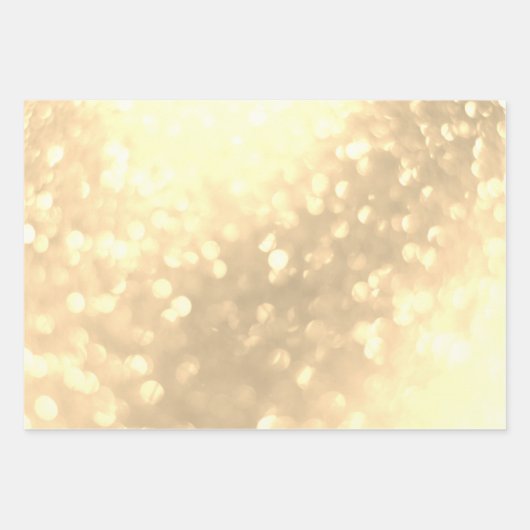 Gold Glitter Sparking Glam Girly Glitzy Inpakpapier Vel (Voorkant 2)