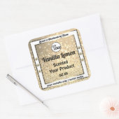 Gold Glitter Sparking Jewels Product Labels Logo (Envelop)