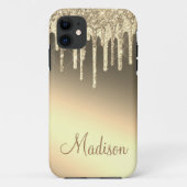 Gold Glitter Sparkle Bling Glam Case-Mate iPhone Case (Achterkant)