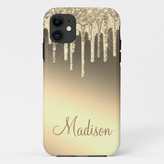 Gold Glitter Sparkle Bling Glam Case-Mate iPhone Case (Achterkant)