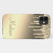 Gold Glitter Sparkle Bling Glam Case-Mate iPhone Case (Achterkant (horizontaal))