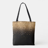 Gold Glitter Sparkle Elegant L Tote Bag (Achterkant)