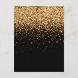 Gold Glitter Sparkle Elegant Luxury Texture        Briefkaart