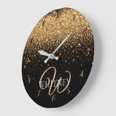 Gold Glitter Sparkle Elegant Luxury Texture        Grote Klok (Hoek)