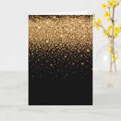 Gold Glitter Sparkle Elegant Luxury Texture        Kaart (Gele Bloem)