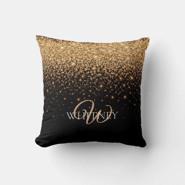 Gold Glitter Sparkle Elegant Luxury Texture        Kussen (Voorkant)