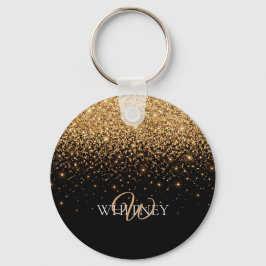 Gold Glitter Sparkle Elegant Luxury Texture        Sleutelhanger