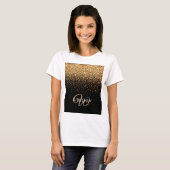 Gold Glitter Sparkle Elegant Luxury Texture T-shirt (Voorkant volledig)