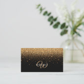 Gold Glitter Sparkle Elegant Luxury Texture Visitekaartje (Staand voorkant)