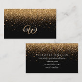 Gold Glitter Sparkle Elegant Luxury Texture Visitekaartje (Voorkant / Achterkant)
