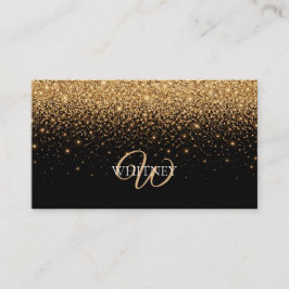 Gold Glitter Sparkle Elegant Luxury Texture        Visitekaartje