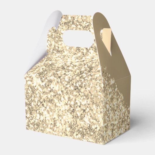 Gold Glitter Sparkle Eyelashes Monogram Naam Bedankdoosjes (Achterkant)