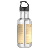 Gold Glitter Sparkle Eyelashes Monogram Naam Waterfles (Achterkant)