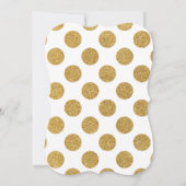 Gold Glitter Sparkle Fourth Birthday Invite Kaart (Achterkant)